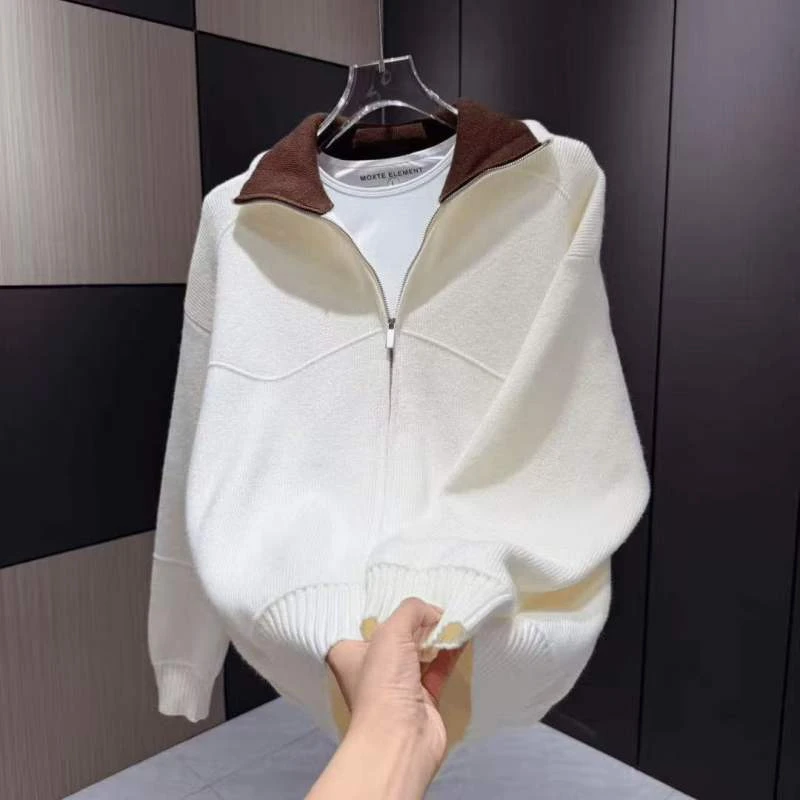 【专柜轻奢】2025秋冬新款简约男轻奢高级感男士开衫针织毛衣外套男