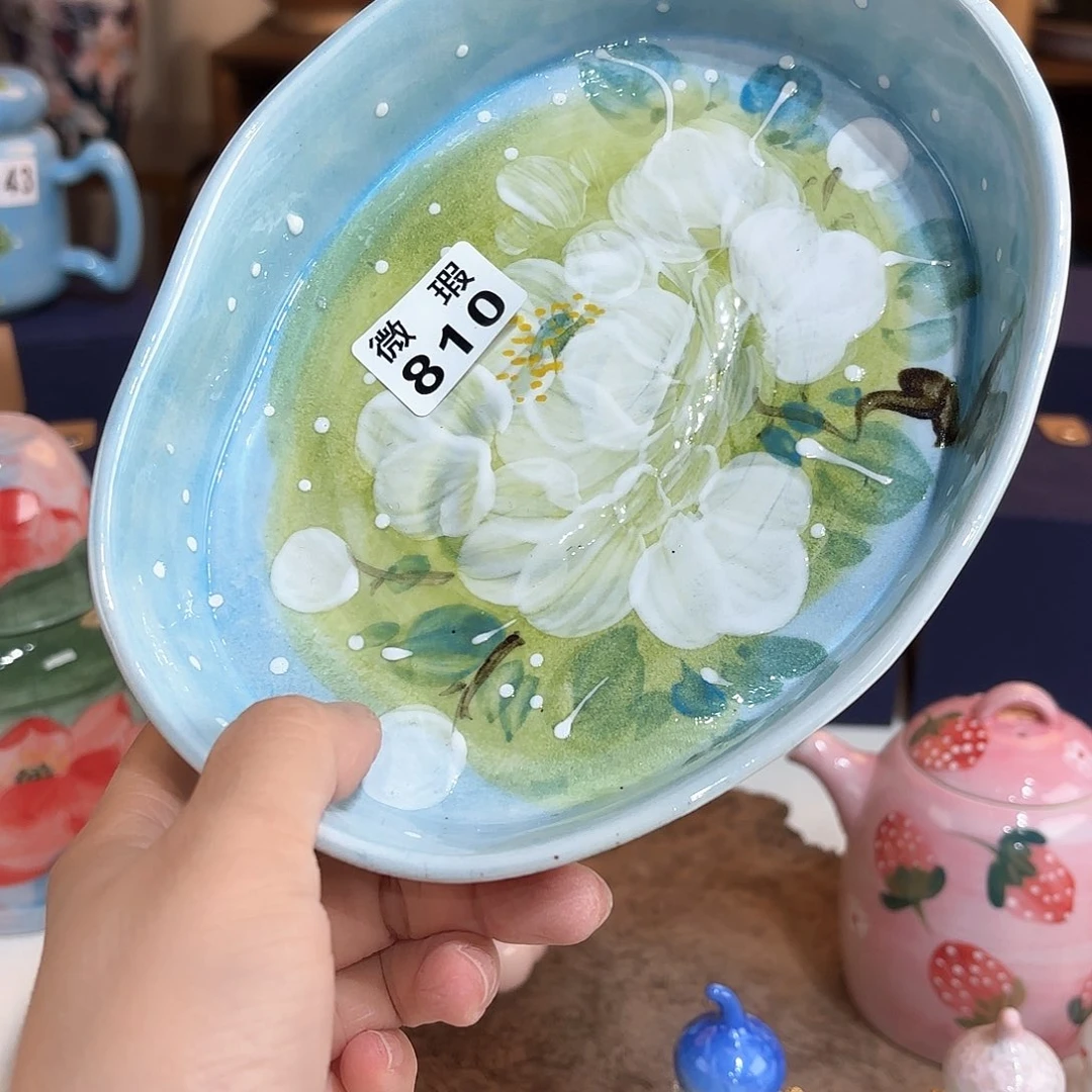 景德镇手绘高温釉下彩陶瓷茶具