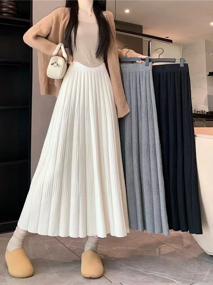 《001-050》秋冬大裙摆时尚百搭A字半身裙