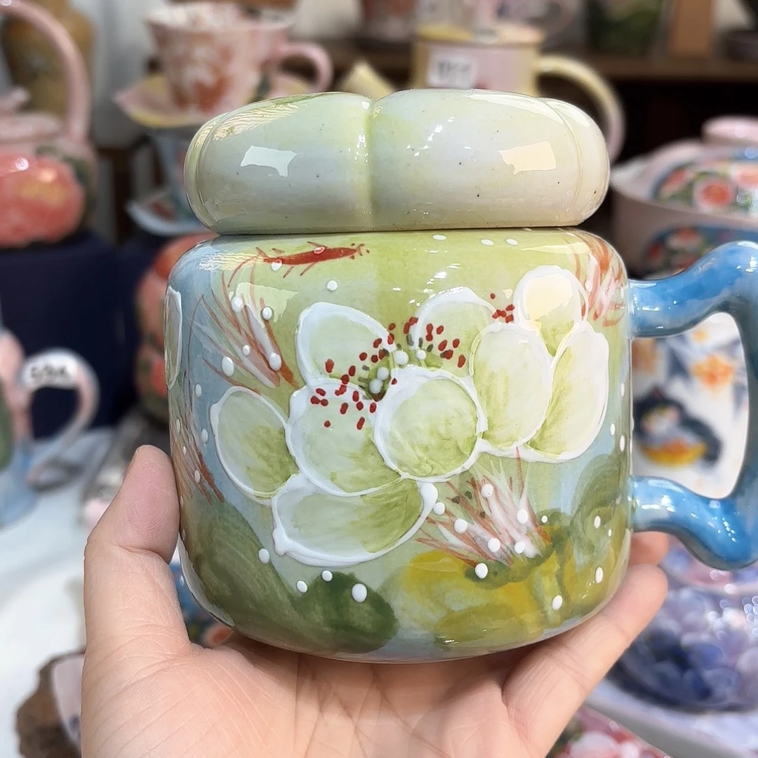 景德镇手绘高温釉下彩陶瓷茶具