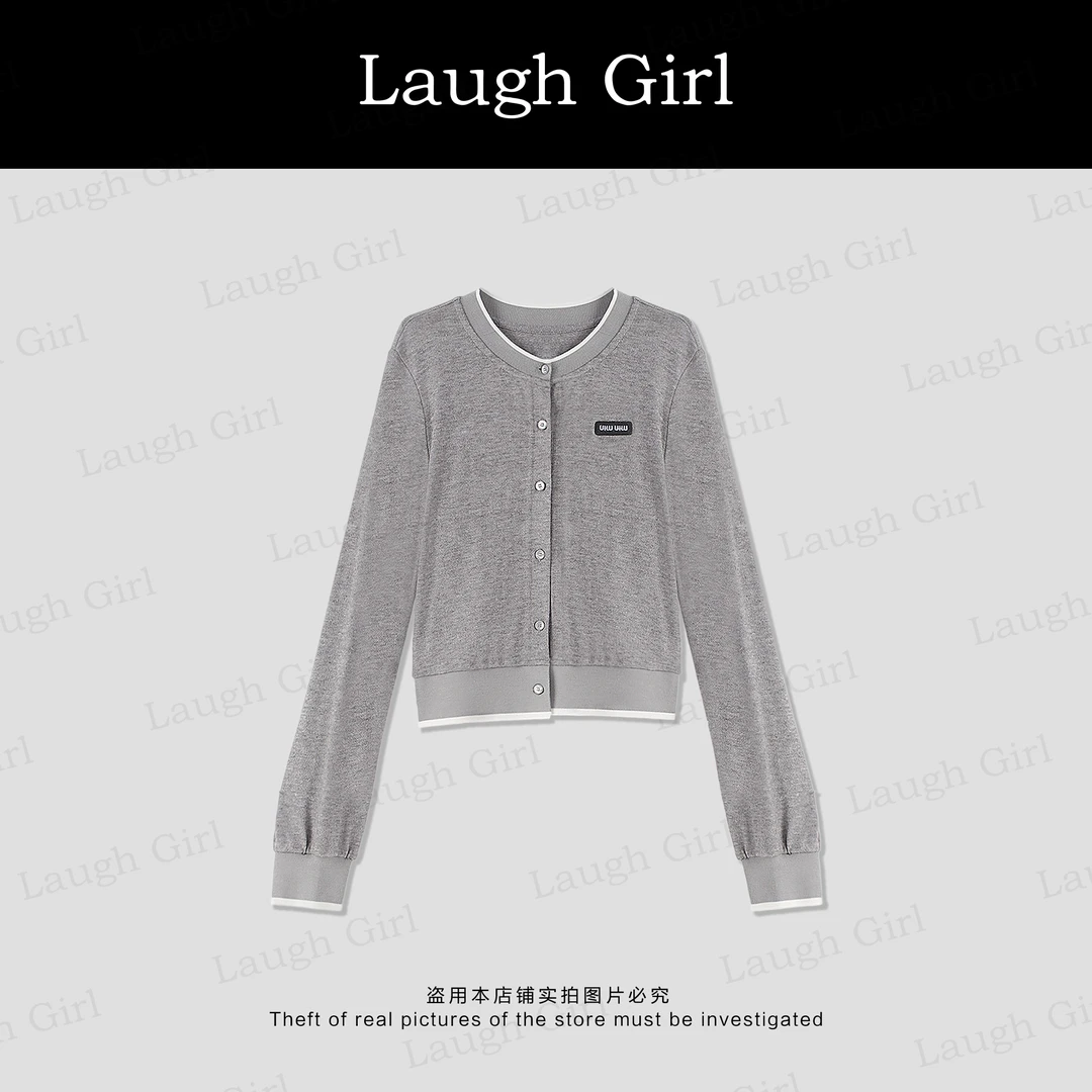 楚楚君 Laugh girl【格背雅集】纯欲慵懒女装miu洋气长袖XL53153J