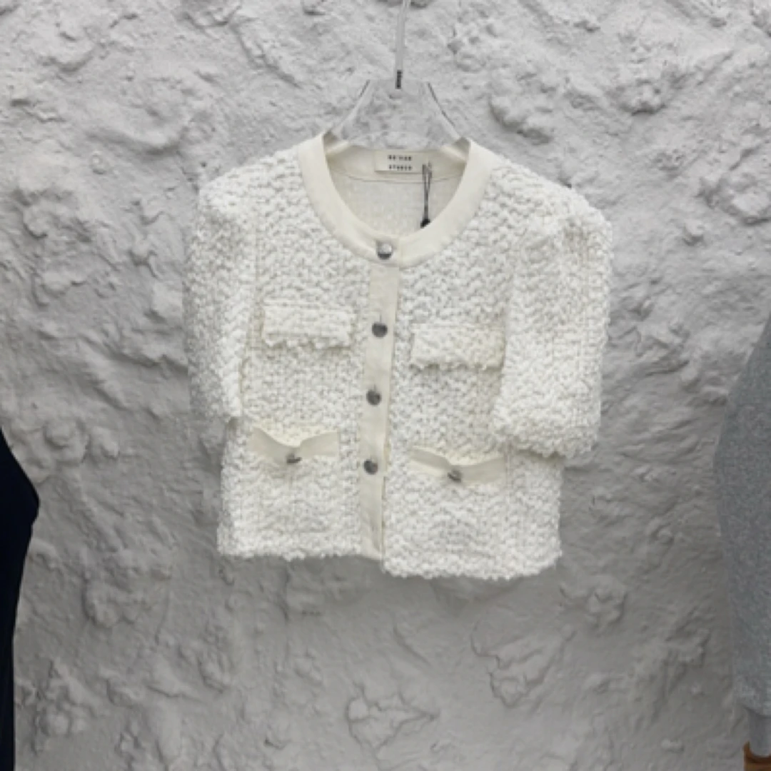 REVAN STUDIO 圆领短款香风短外套