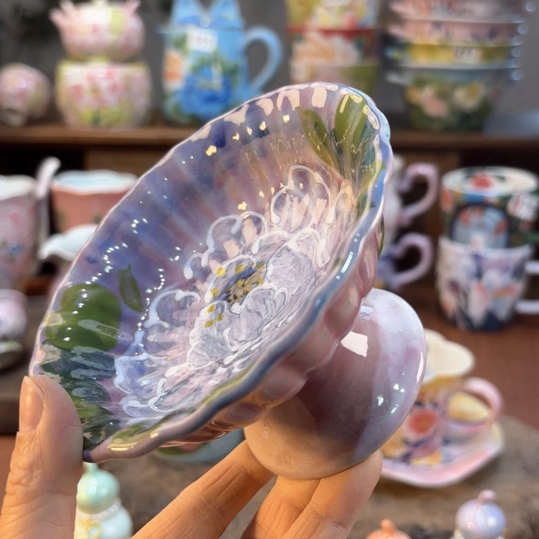 景德镇手绘高温釉下彩陶瓷茶具