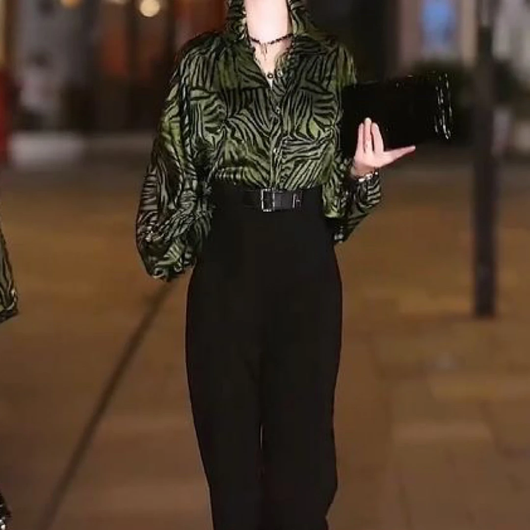 新款网红时髦遮肉上衣修身百搭哈伦裤