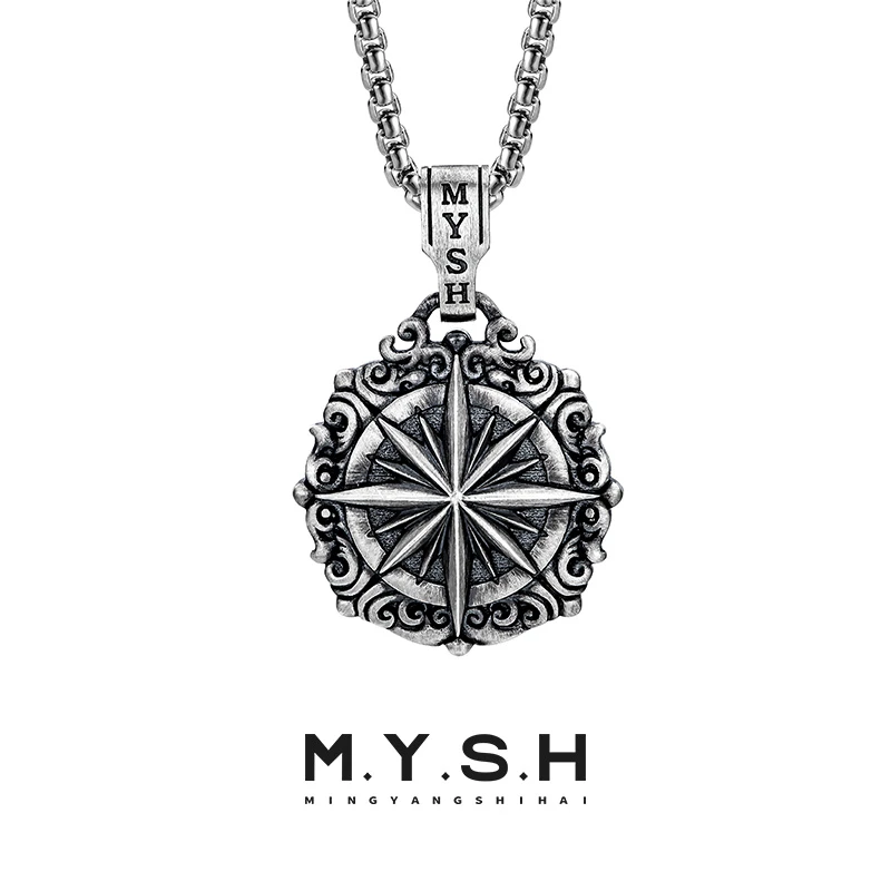 吊坠925银 MYSH 星海罗盘项链男潮牌百搭吊坠高级小众礼物