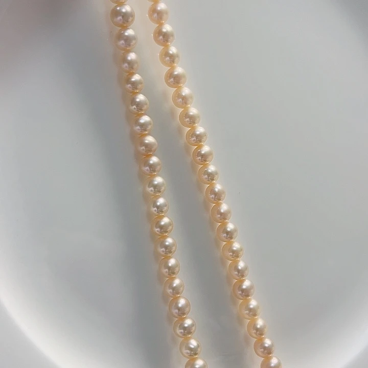 淡水珍珠6.6左右香槟金未镶嵌