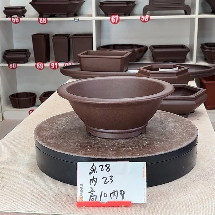 紫砂花盆小小圆斗