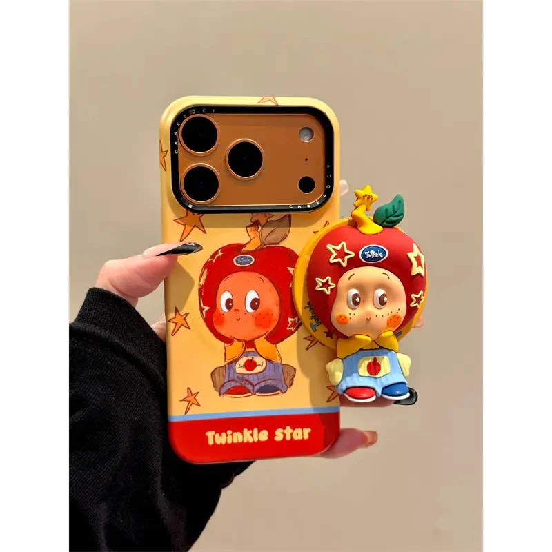 适用苹果iphone17promax硅胶星星16pro磁吸15支架14ins可爱手机壳