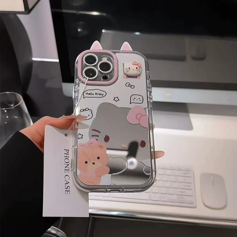 抱抱熊凯蒂适用苹果iphone小米15promax防摔vivo华为oppo手机壳女