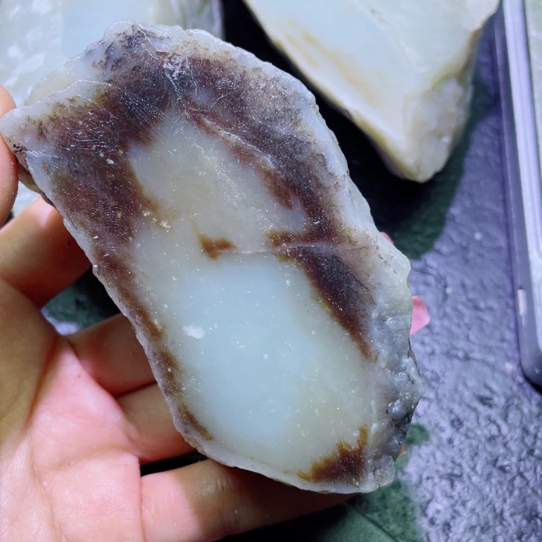 冰***峰和田玉未镶嵌珠宝半成品