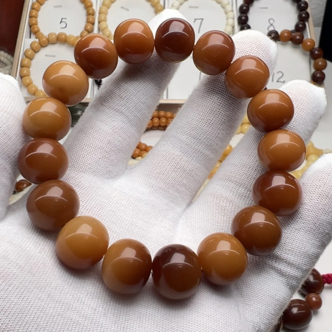 手串菩提根/象牙果卡15鬼工干磨天然风化老料S2