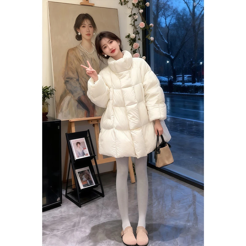 MARIE.COCO冬季新款立领保暖面包服外套慵懒软糯长袖棉服时尚套装