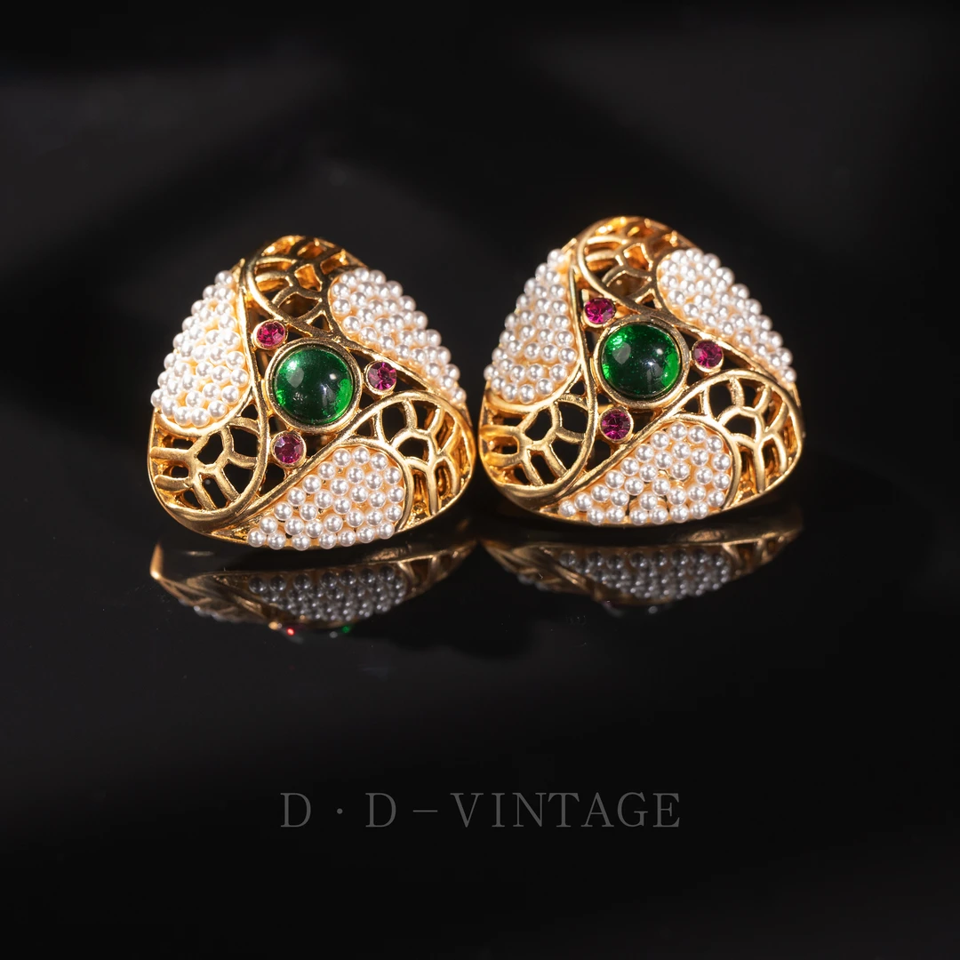 铜合金仿水晶耳饰 耳钉时尚镶嵌气质