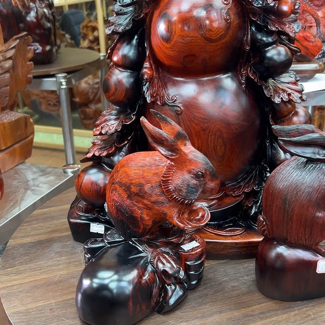 木粒*堂老挝大红酸枝兔子