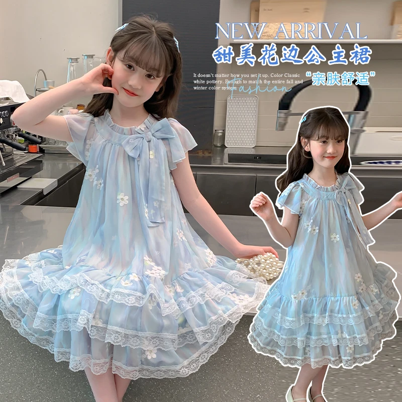 25070千金风女连衣裙萝莉塔蓬蓬仙气裙子洋气裙子宝宝女中大童