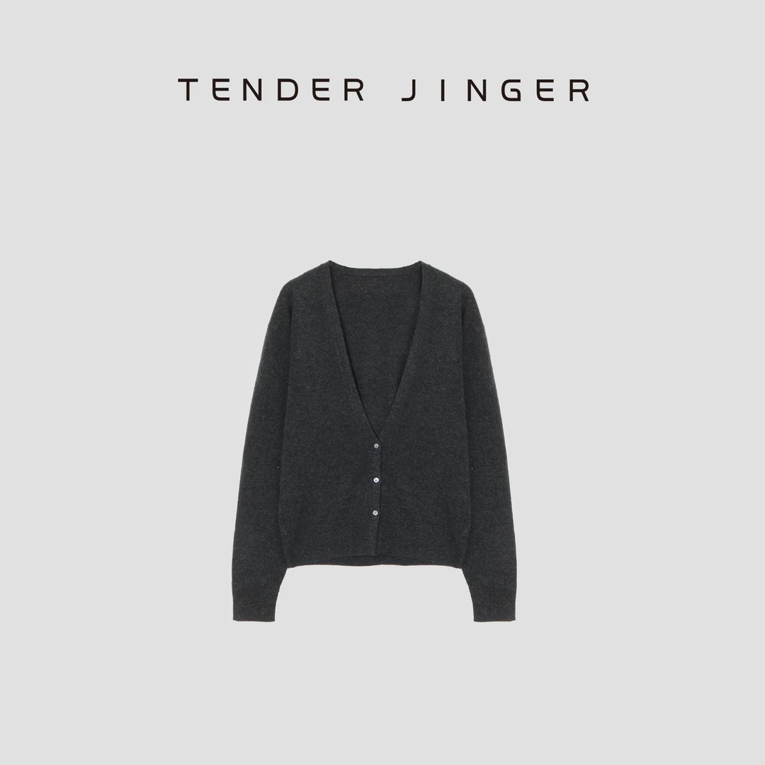 Tender Jinger叠穿风复古V领上衣+直筒裤套装（分开拍）T54DDD41298