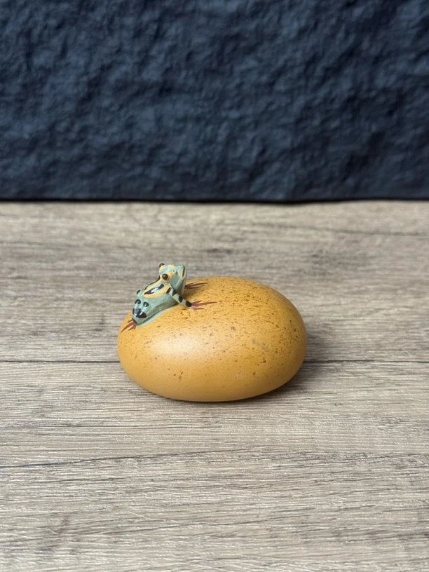 创意宜兴紫砂茶宠喷水青蛙雕塑茶具摆件（两款起拍）