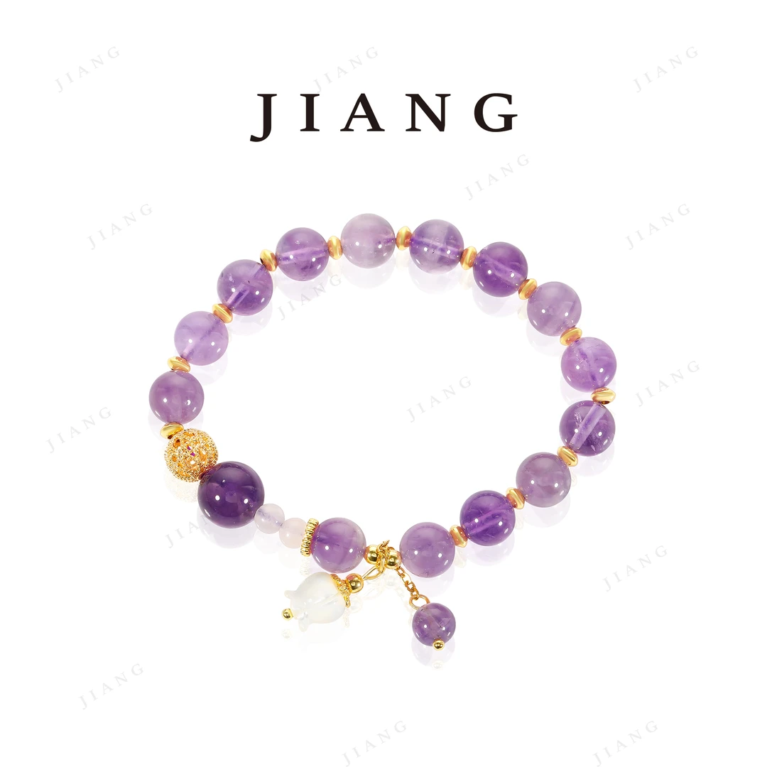 铜合金贝壳手链 镀K金 【璃紫】时尚百搭紫色手链☆ A020