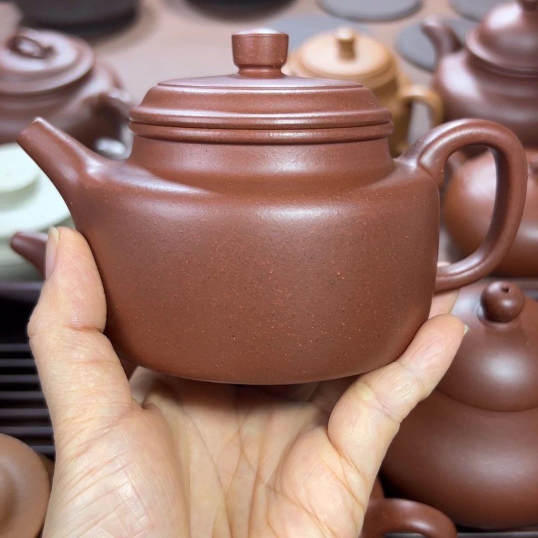 紫砂茶壶红皮龙 德钟 280cc
