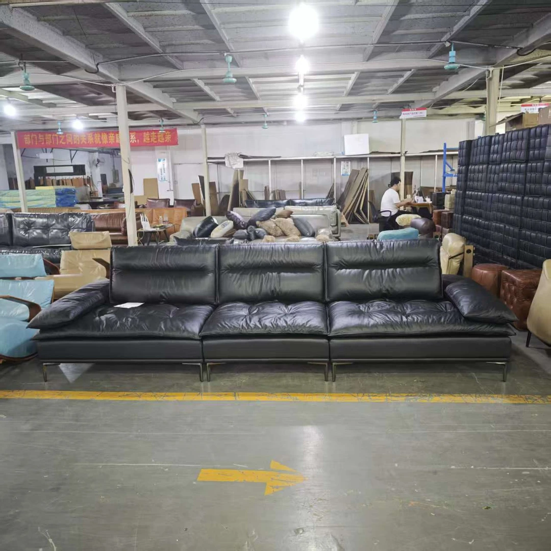 QK6062 轻奢时尚头层牛皮 帆船沙发 可调节皮艺中古风全真皮沙发