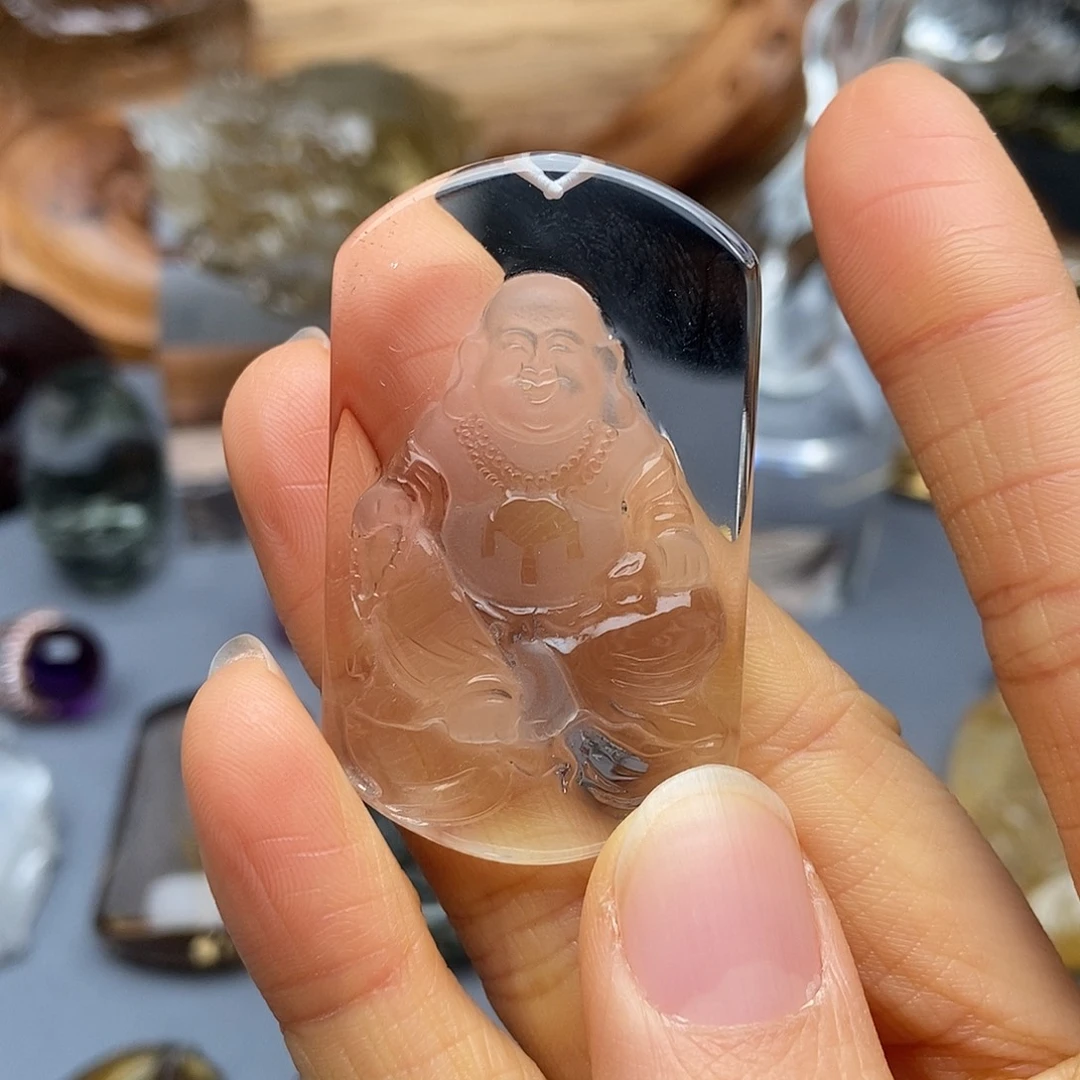 水晶未镶嵌颈饰吊坠
