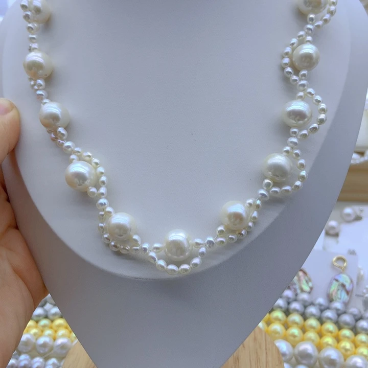 淡水珍珠颈饰未镶嵌嘿*豆