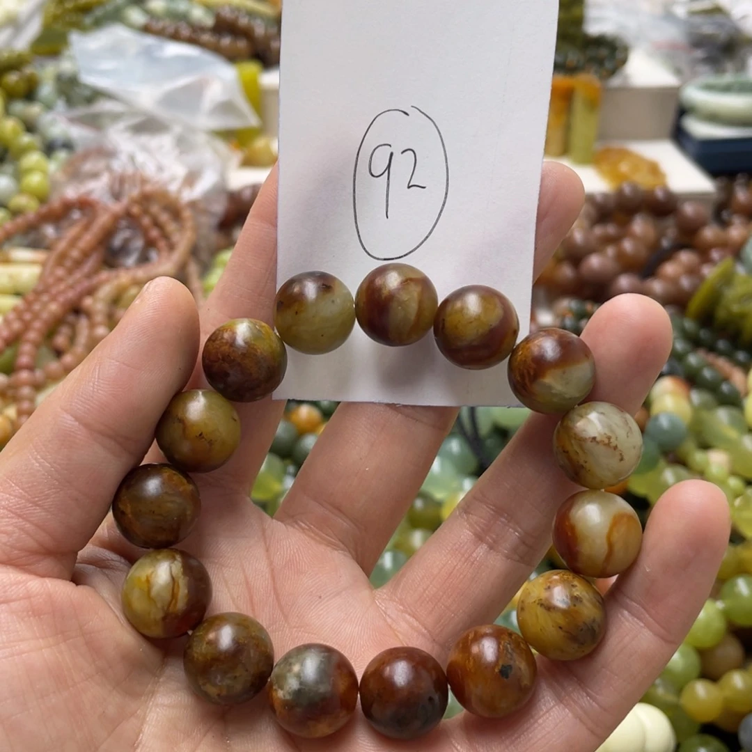 蛇纹石玉手链未镶嵌