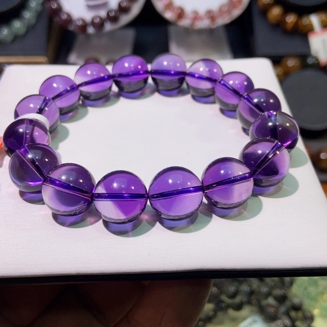 水晶手串未镶嵌紫水晶13