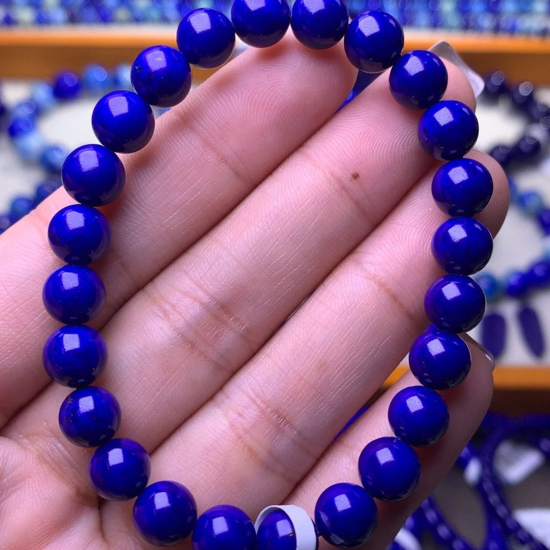 青金石未镶嵌手串7.6mm