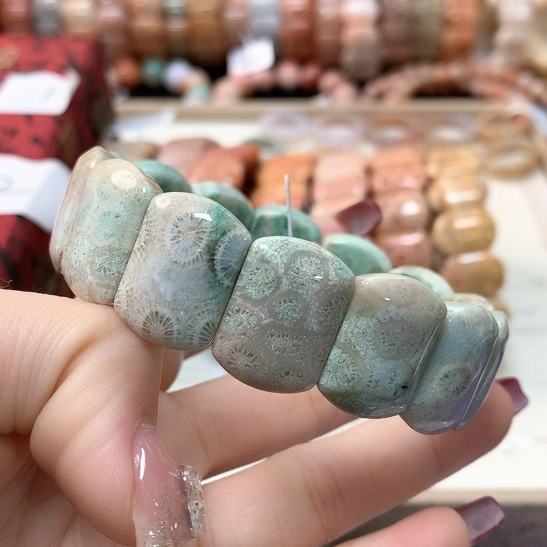 硅化珊瑚（珊瑚玉）手链未镶嵌诺*426