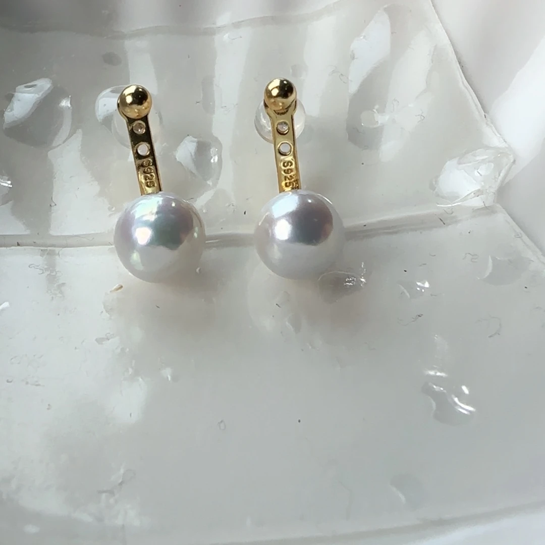 耳饰淡水珍珠银S925镶嵌