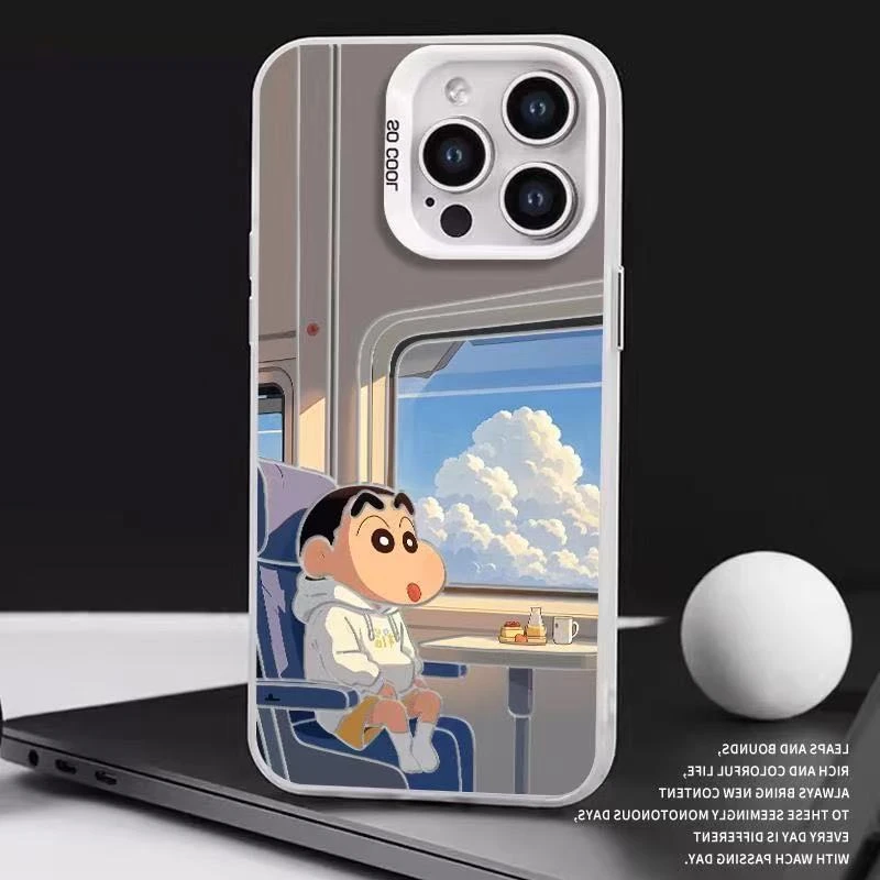 小众壳旅游小新适用苹果16情侣iPhone15彩银14新款13全包12防摔11