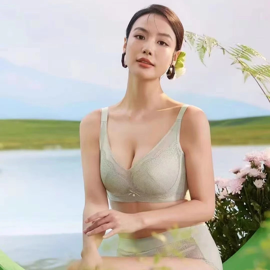 院线薄款蕾丝夏季养护中薄上托聚拢收副乳防下垂调整型内衣文胸