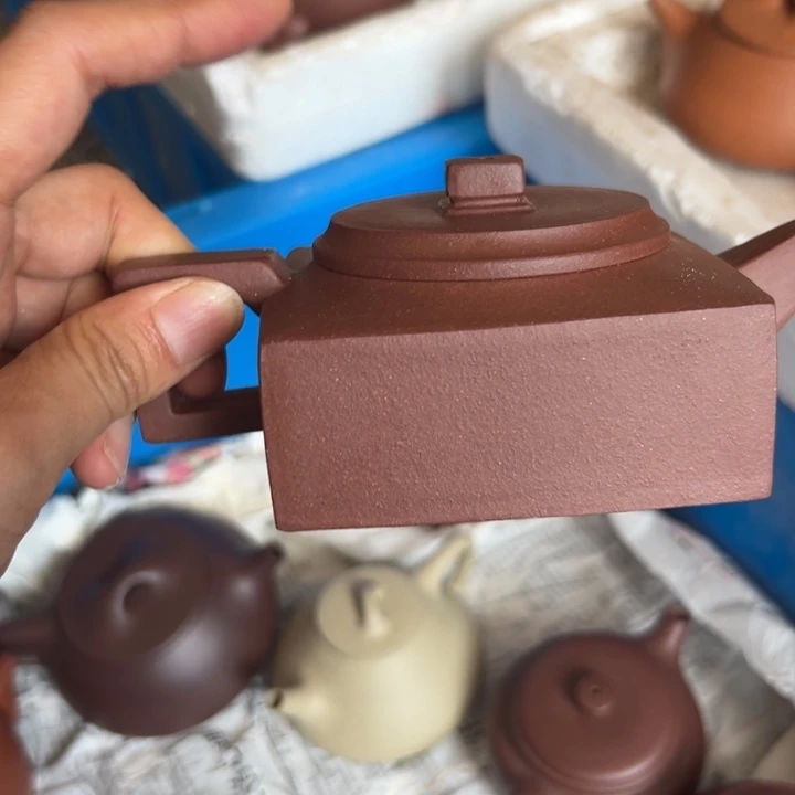 茶壶紫砂紫泥方器180cc