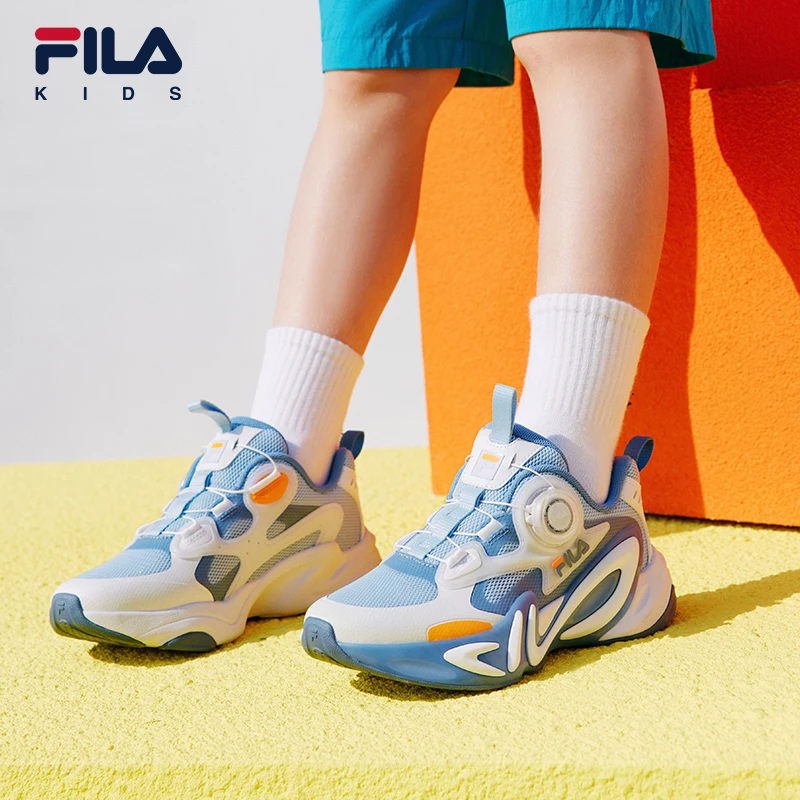 FILAKIDS突击者儿童运动鞋夏季中大童网面透气跑鞋K15B421107F