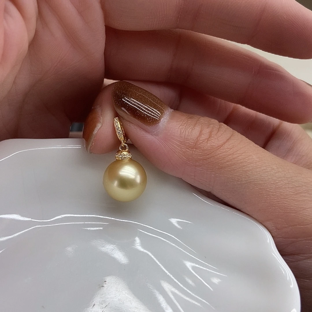 银S925镶嵌吊坠(不含链)海水珍珠