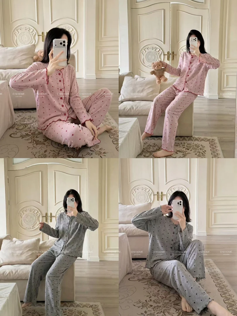 【欧尼家】冬季~羊毛桑蚕丝爱心家居服