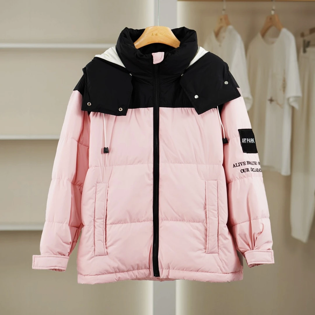 麦迪尚品【DS】50604405 简约时尚拼色羽绒服冬季女装商场同款