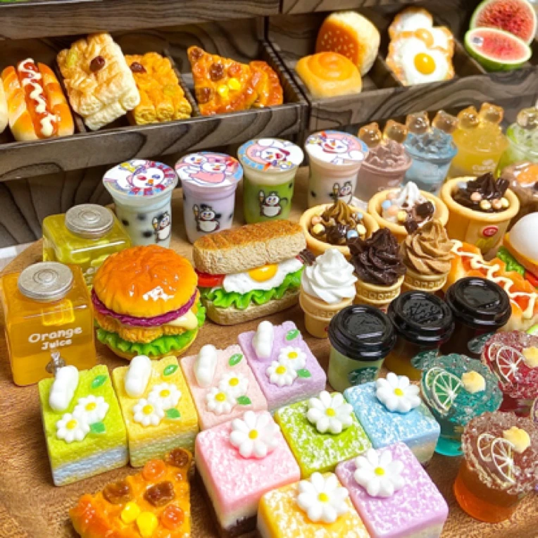 【直播拆 - 写实】写实食玩对对碰仿真微缩食玩树脂配件diy饰品摆件