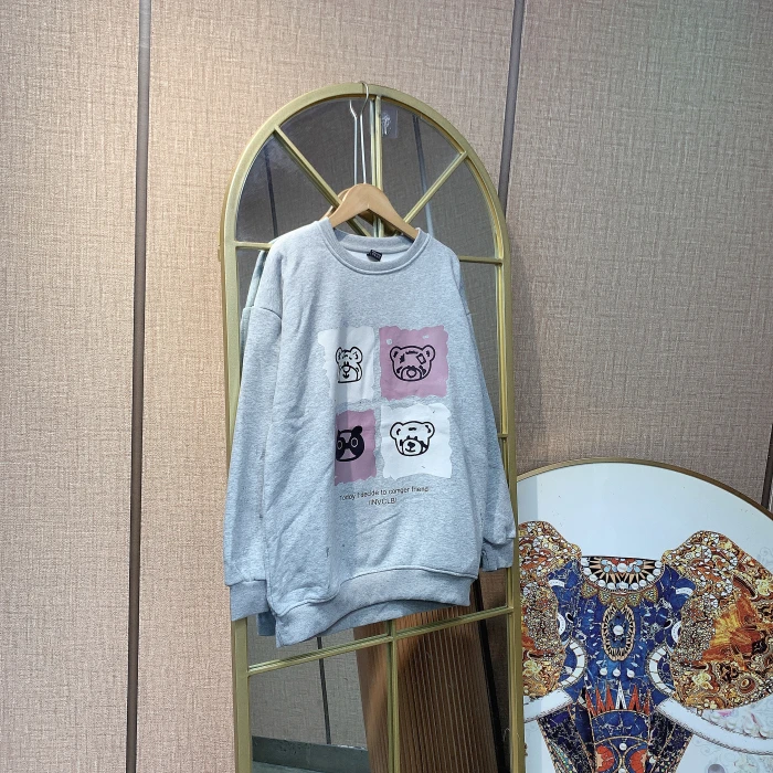 TT106孕妇灰色加绒卫衣M90-120L130XL140