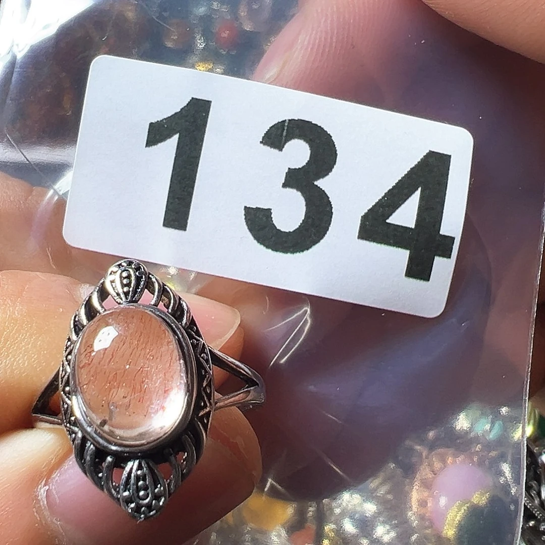 水晶戒指未镶嵌超七戒指活口可调节