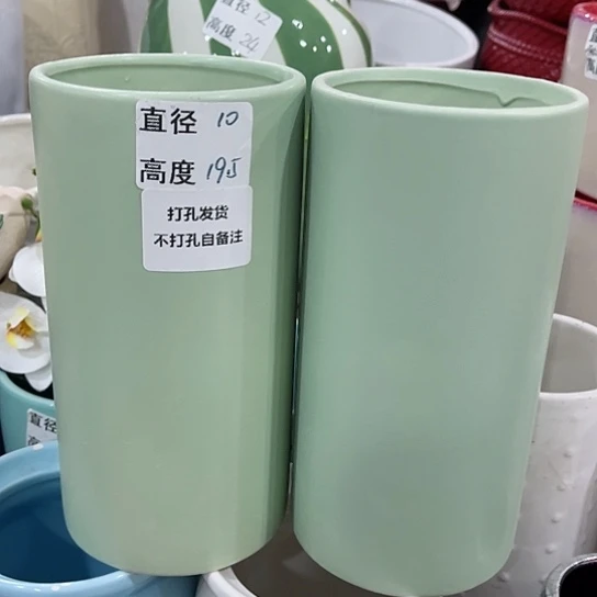 多肉绿植陶瓷花盆9.9包邮，有孔