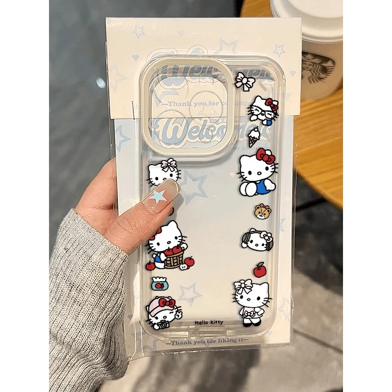 可爱KT猫适用苹果16PROMAX手机壳iPhone15Plus14少女13防摔12软壳