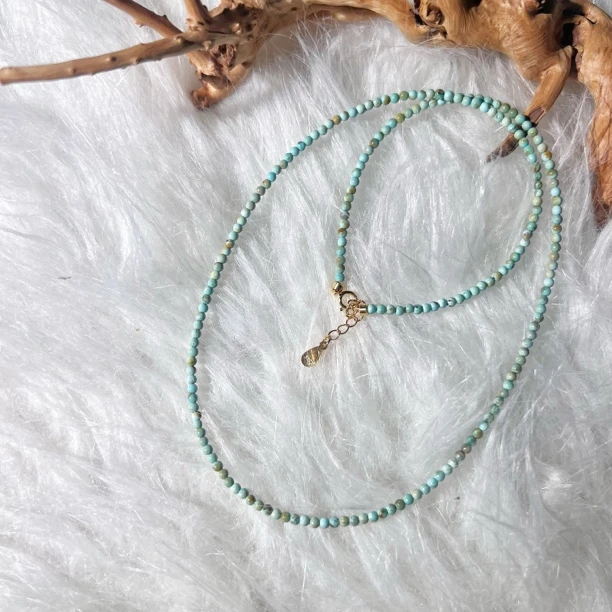 【狒狒】绿松石小米珠项链 百搭链 规格2+多样性发货佩戴走色不退换