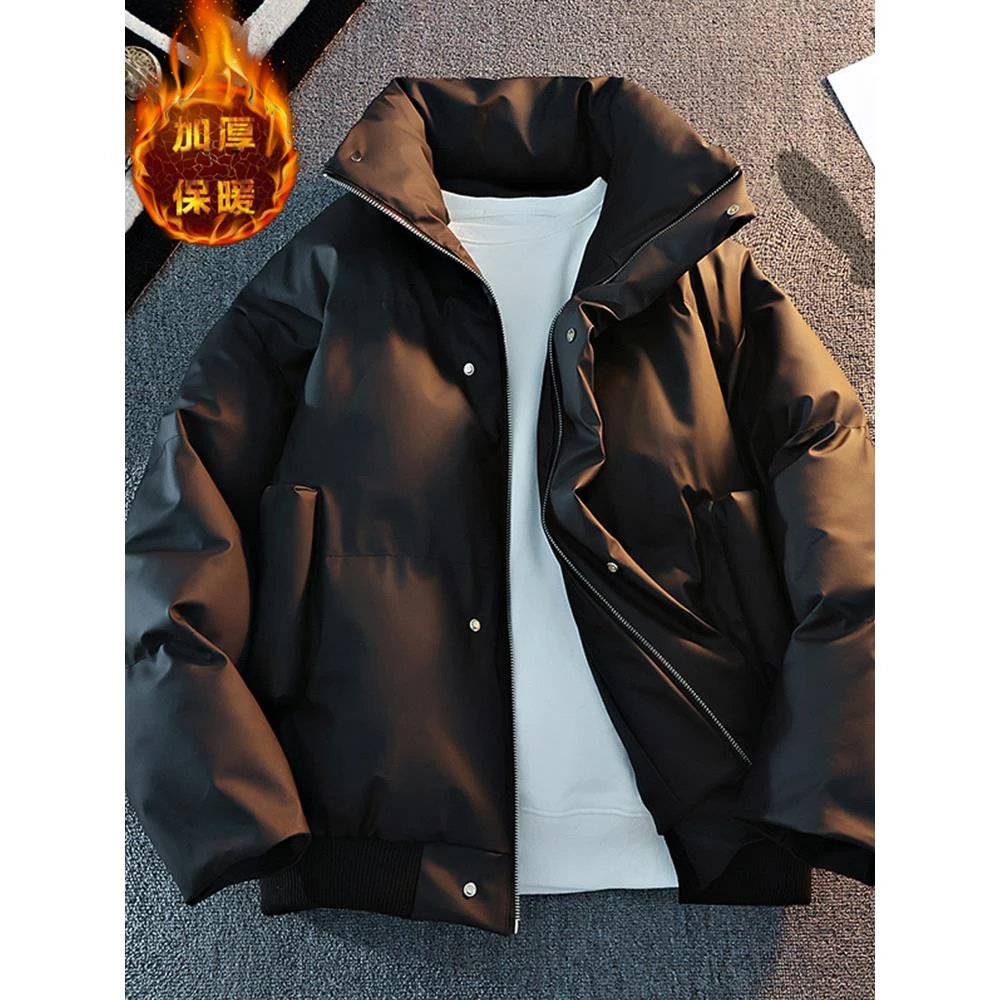 彪博冬季美式覆古立领工装潮牌飞行员机能防风情侣保暖时尚棉衣服