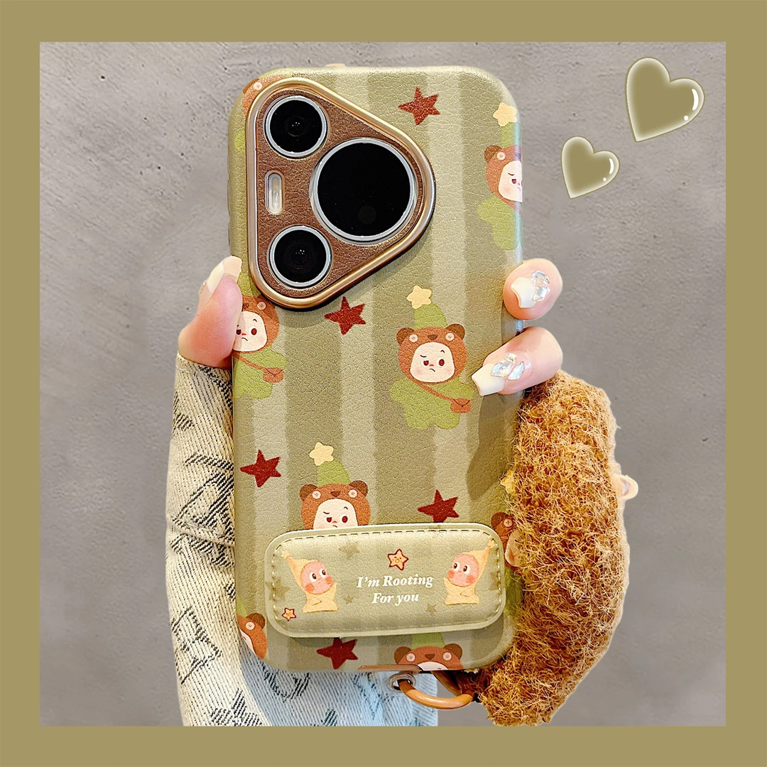 适用华为pura70pro+手机壳70Ultra美拉德可爱星星人支架mate60pro