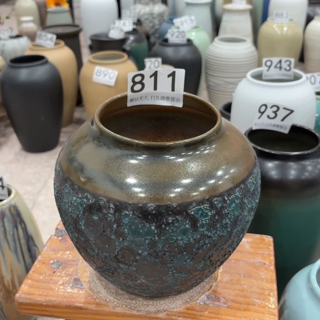 摆件瑕疵811 景德镇陶瓷花瓶高18口11