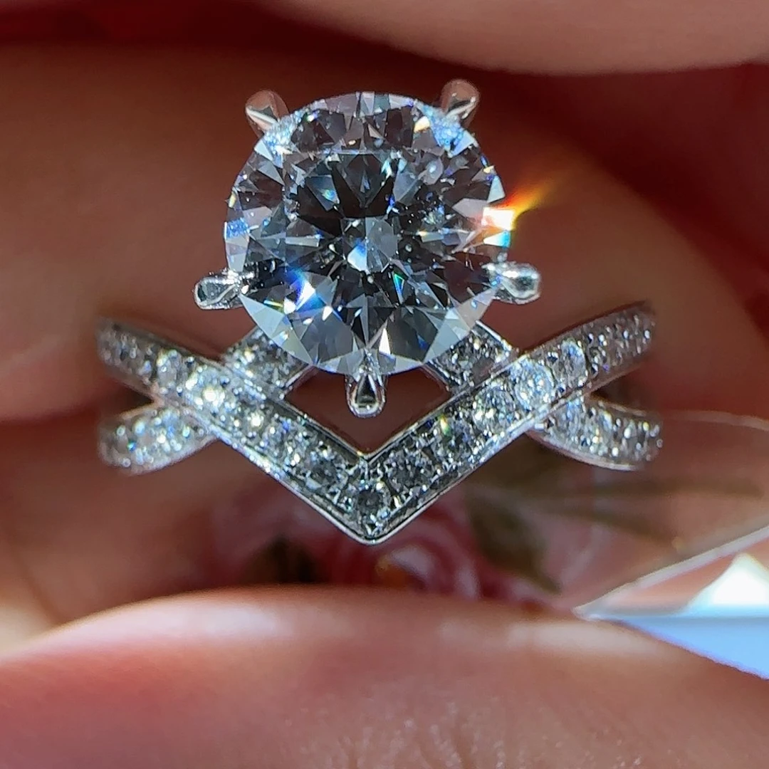 【闪购商品】实验室培育钻石18K金镶嵌@@00018328