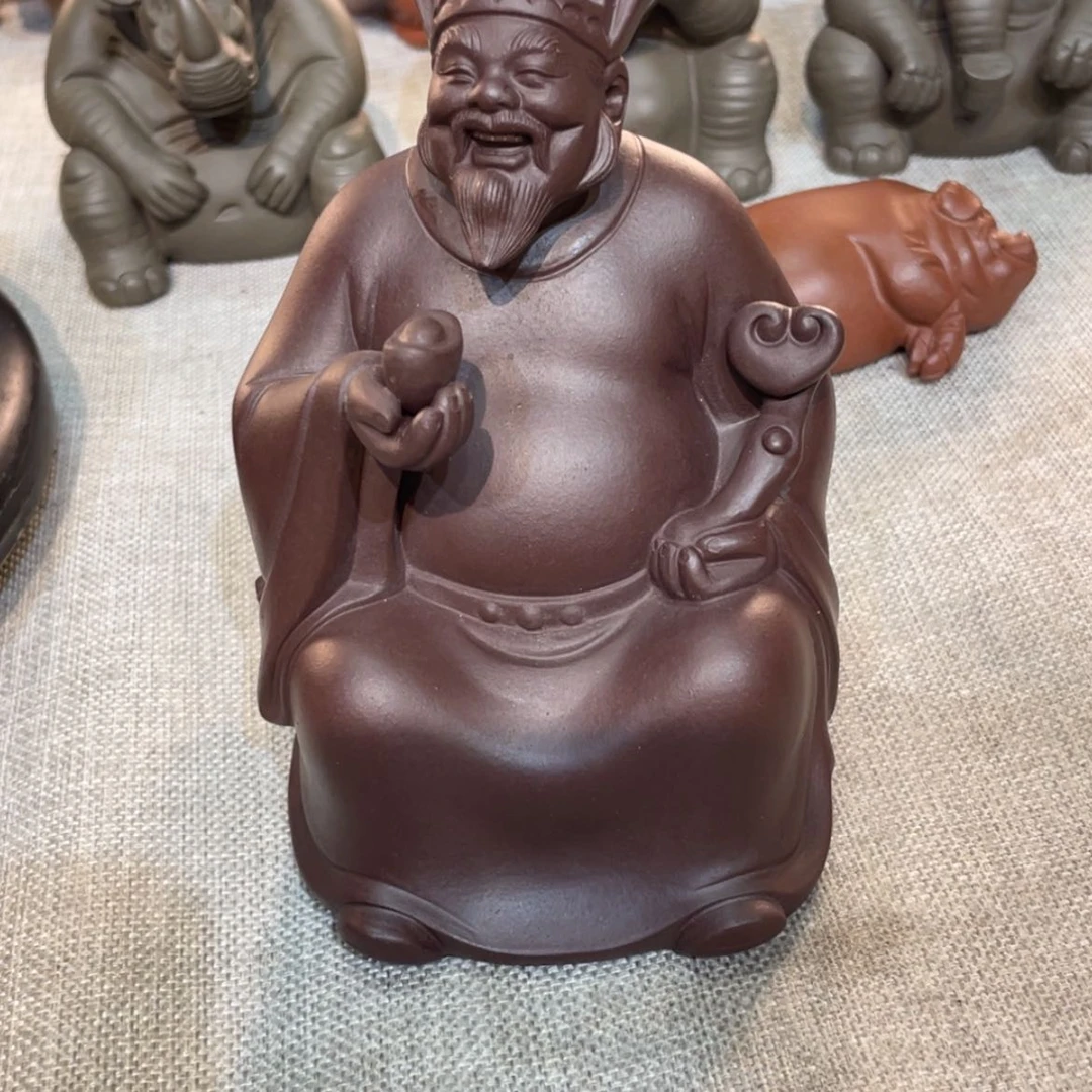 【闪购商品】紫砂茶宠销***丁紫泥财神