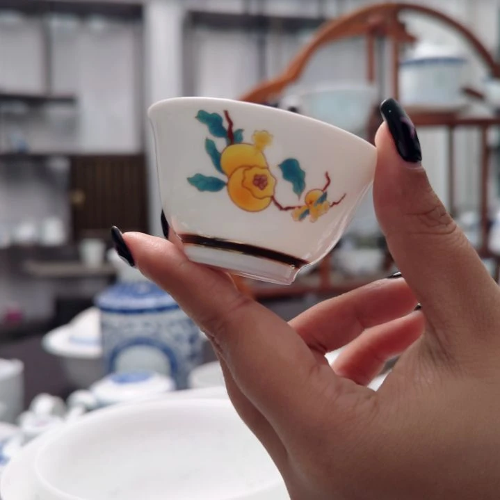 陶瓷事事如意小杯两只装